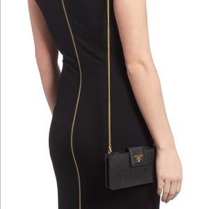 PRADA SAFFIANO IPHONE WALLET ON A CHAIN